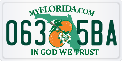 FL license plate 0635BA
