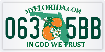 FL license plate 0635BB