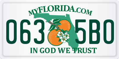 FL license plate 0635BO