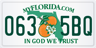 FL license plate 0635BQ