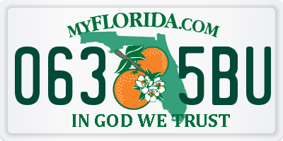 FL license plate 0635BU