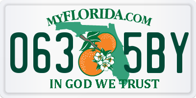 FL license plate 0635BY