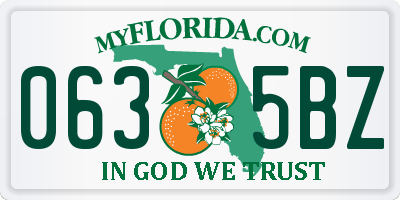 FL license plate 0635BZ
