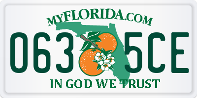 FL license plate 0635CE