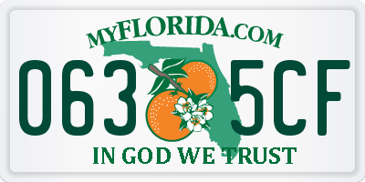 FL license plate 0635CF