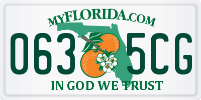 FL license plate 0635CG
