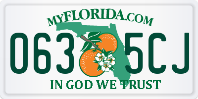 FL license plate 0635CJ