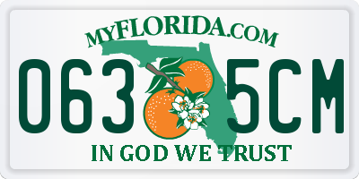 FL license plate 0635CM