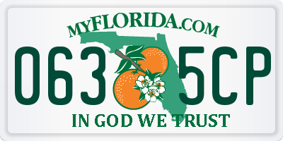 FL license plate 0635CP
