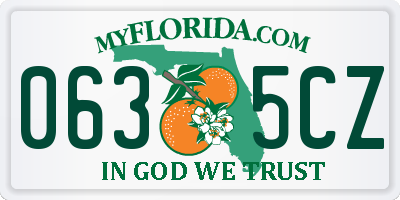 FL license plate 0635CZ