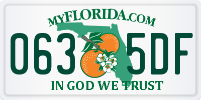 FL license plate 0635DF