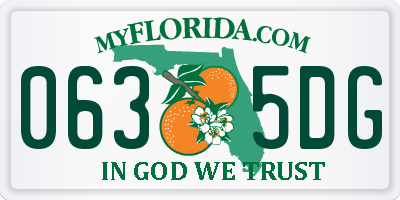 FL license plate 0635DG