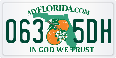 FL license plate 0635DH
