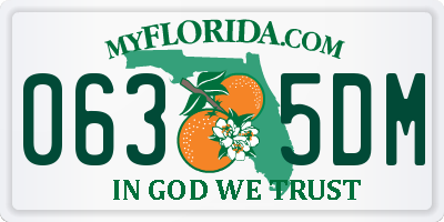 FL license plate 0635DM