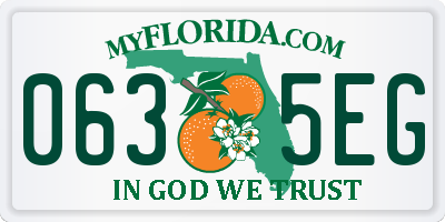 FL license plate 0635EG