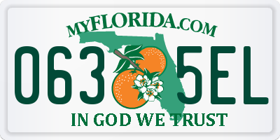 FL license plate 0635EL