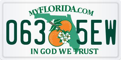 FL license plate 0635EW