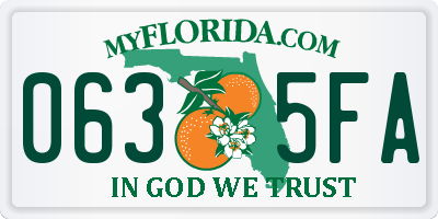 FL license plate 0635FA