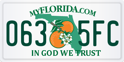 FL license plate 0635FC
