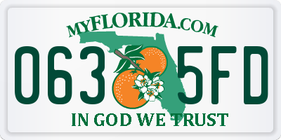 FL license plate 0635FD