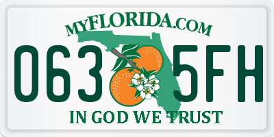 FL license plate 0635FH