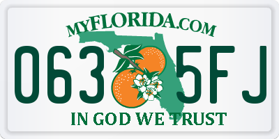 FL license plate 0635FJ