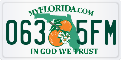 FL license plate 0635FM