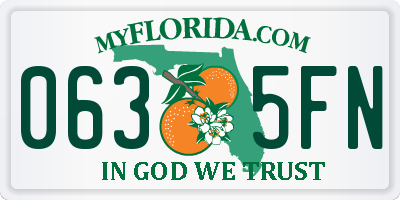 FL license plate 0635FN