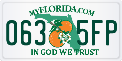 FL license plate 0635FP