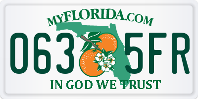 FL license plate 0635FR
