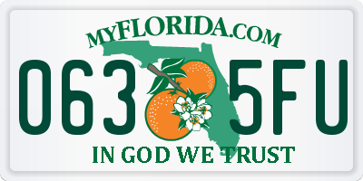 FL license plate 0635FU