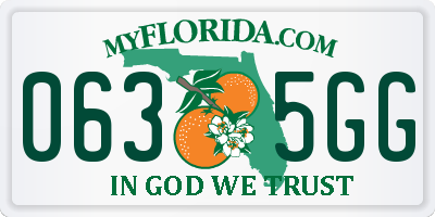 FL license plate 0635GG