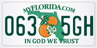 FL license plate 0635GH
