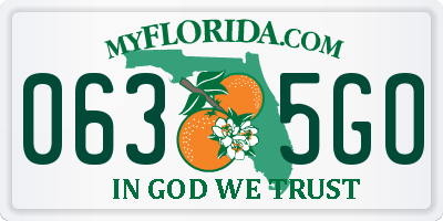 FL license plate 0635GO