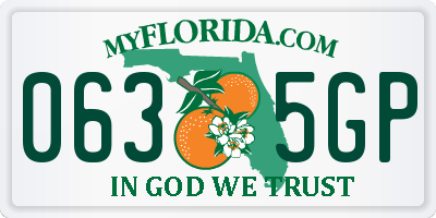FL license plate 0635GP