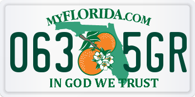 FL license plate 0635GR