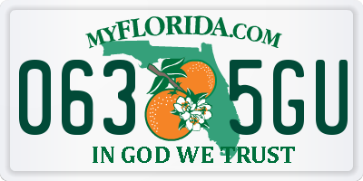 FL license plate 0635GU