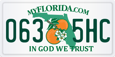 FL license plate 0635HC