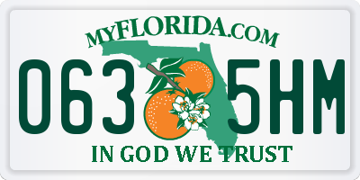 FL license plate 0635HM