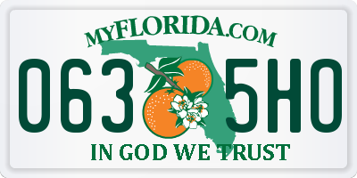 FL license plate 0635HO