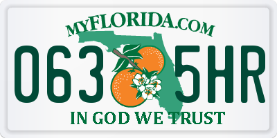 FL license plate 0635HR