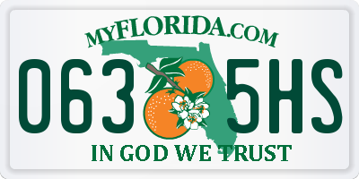 FL license plate 0635HS