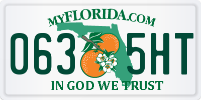 FL license plate 0635HT