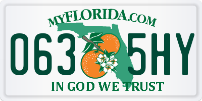 FL license plate 0635HY