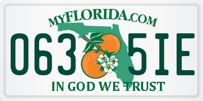 FL license plate 0635IE