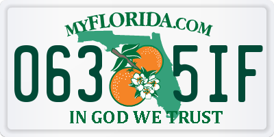 FL license plate 0635IF