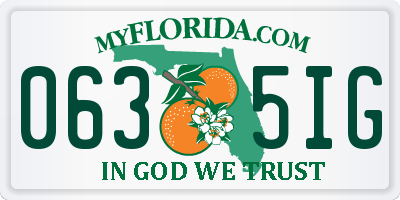 FL license plate 0635IG