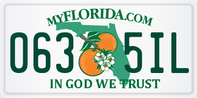 FL license plate 0635IL