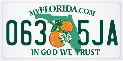 FL license plate 0635JA