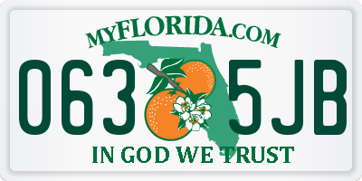 FL license plate 0635JB